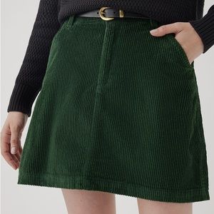 PACT Green Corduroy Skirt